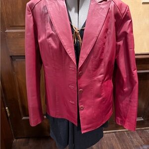 East 5th Crimson Leather Jacket